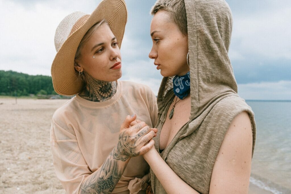 On a serene seashore by using the sea, two ladies stand facet by way of facet. A tattooed girl well-known for proper empathy toward a visibly distressed girl.. what are the components of empathy
