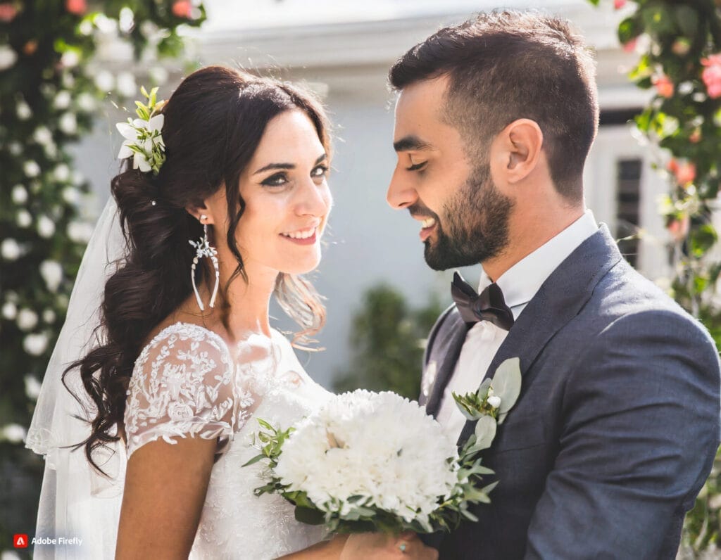 Capturing Precious Wedding Moments: Bride and Groom's Love on Their Special Day"