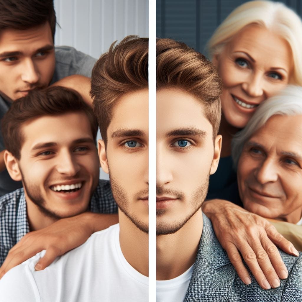 This intriguing split-image portrayal captures the essence of the 'friends vs. family' comparison. On one side, cherished friends who are as close as sisters, and on the other, a beloved family member. This visual comparison delves into the unique bond that defines what do you call a friend who is like a sister.