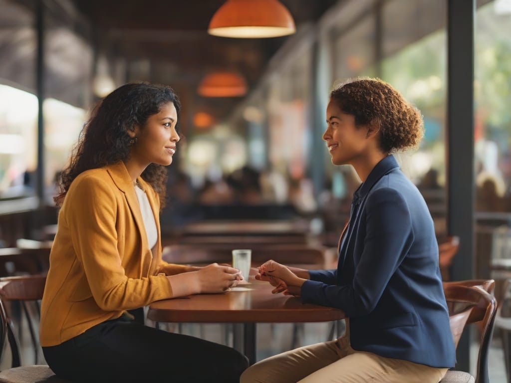 A side-by-side comparison of individuals from two contrasting cultures engaged in conversation, showcasing the impact of cultural norms on body language. Can body language be accurately interpreted across diverse cultural norms?