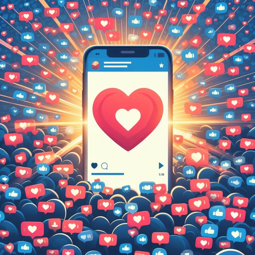 In this image, an Instagram screen is prominently displayed, adorned with numerous hearts and emojis, showcasing the exuberant response to a heartfelt compliment. Witness the essence of 'how do you reply to a compliment on Instagram' as genuine appreciation unfolds in this visually engaging portrayal. how do you respond to a compliment on insta