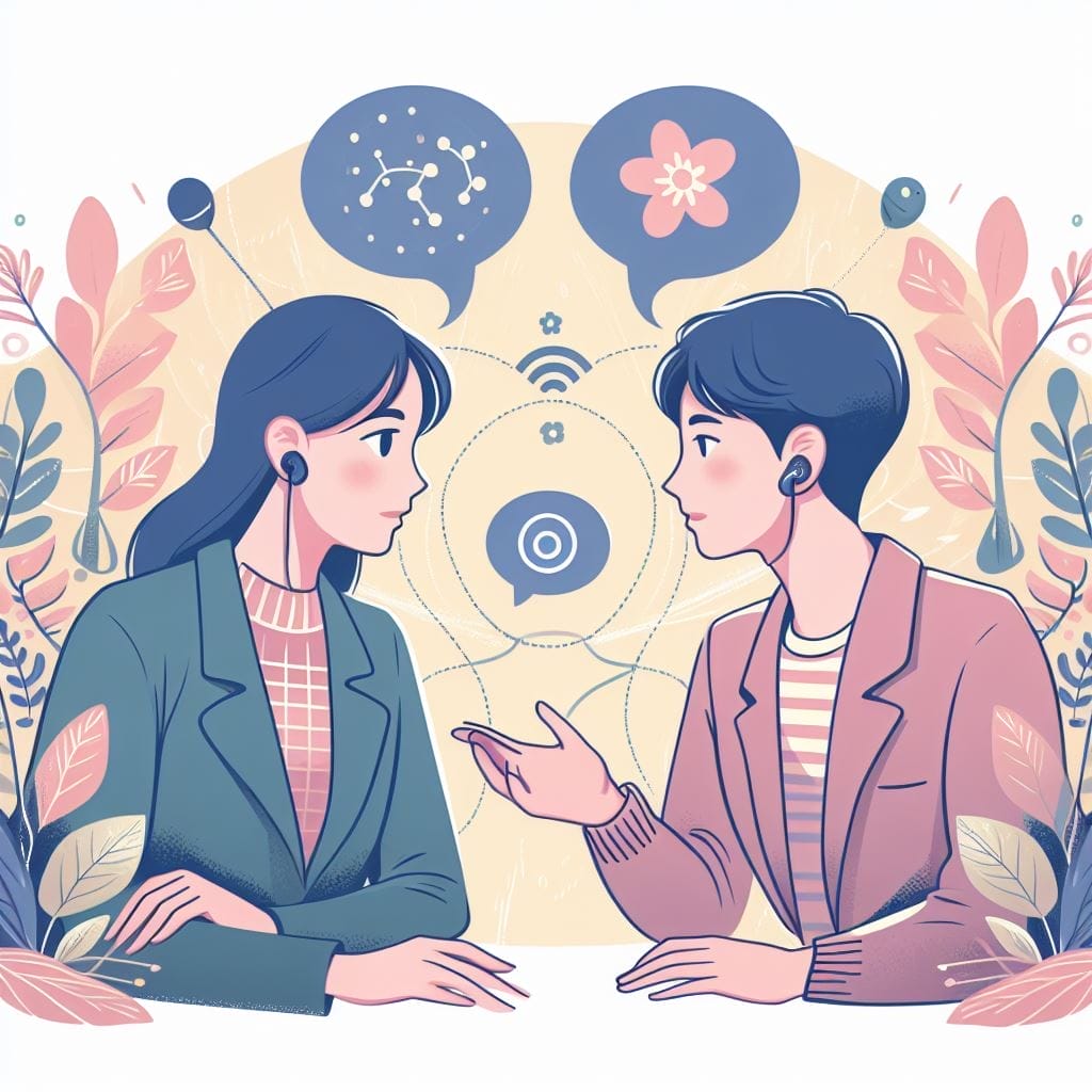 How does active listening decrease misunderstandings? Immerse yourself in a duet of conversation, where two individuals actively engage in dialogue. Witness the power of reciprocal communication, as both participants showcase impeccable active listening skills, enhancing understanding and reducing misunderstandings.