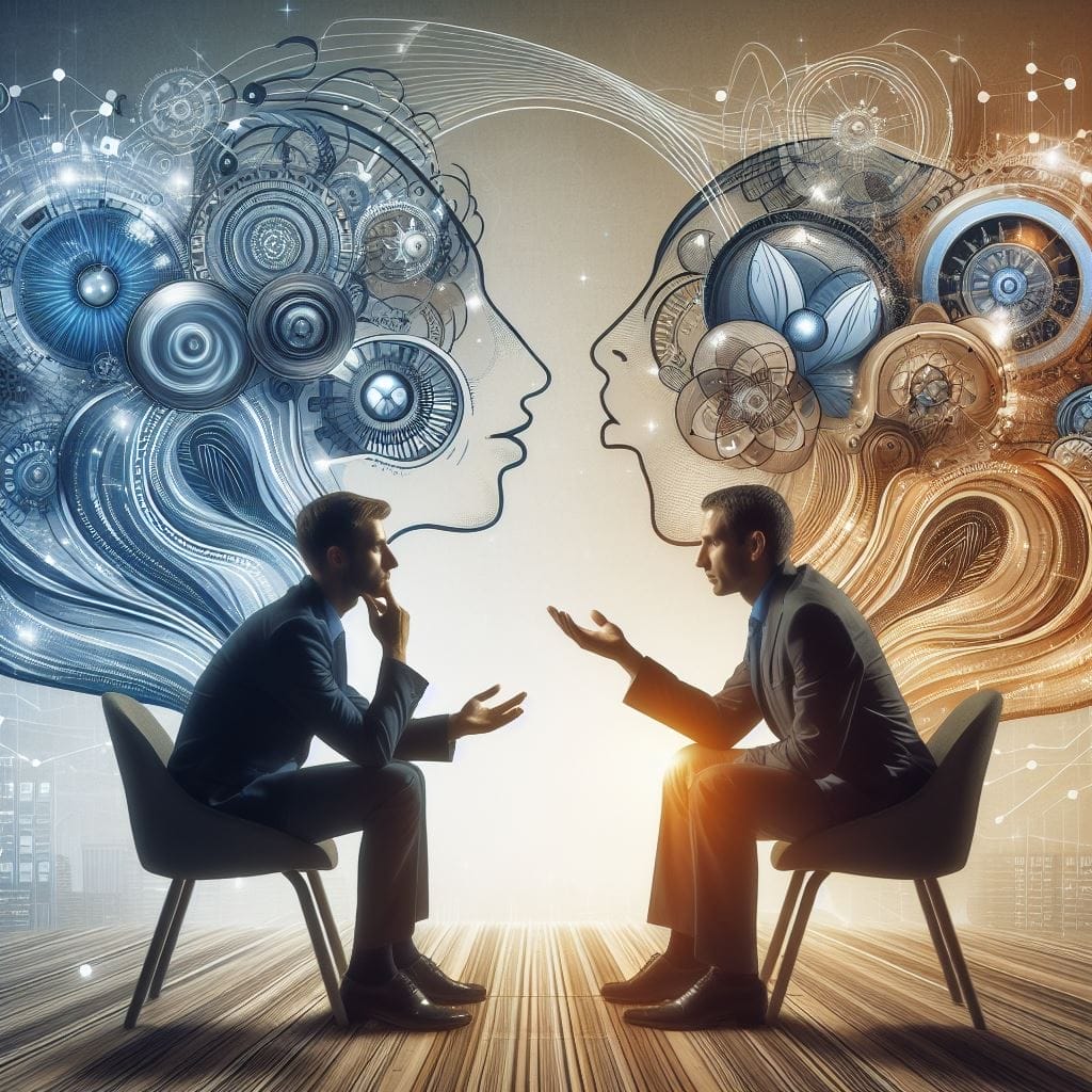 In this image, a prolonged verbal exchange between two individuals illustrates the talent of energetic listening and the innate potential for powerful listening. The picture symbolizes the ongoing debate concerning whether active listening is an inherent ability or a talent, highlighting the synergy between the 2 in growing impactful verbal exchange.

