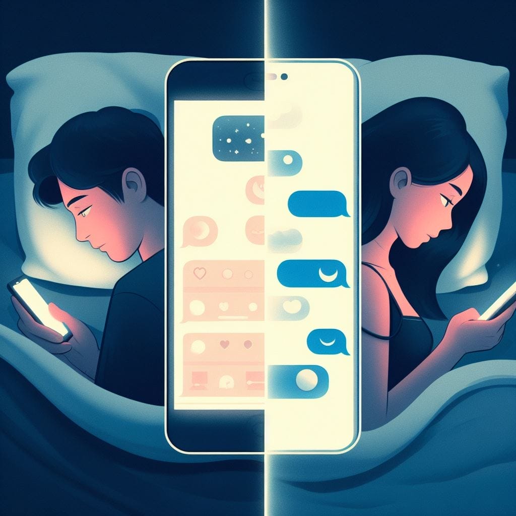 In this heartfelt moment, a couple shares warm goodnight texts, expressing love and connection, exemplifying the beauty of nightly affirmations and relationship bonds. The main keyword, 'what does it mean when your girlfriend stops saying goodnight,' is subtly embodied in the nurturing exchange, capturing the essence of affectionate communication.