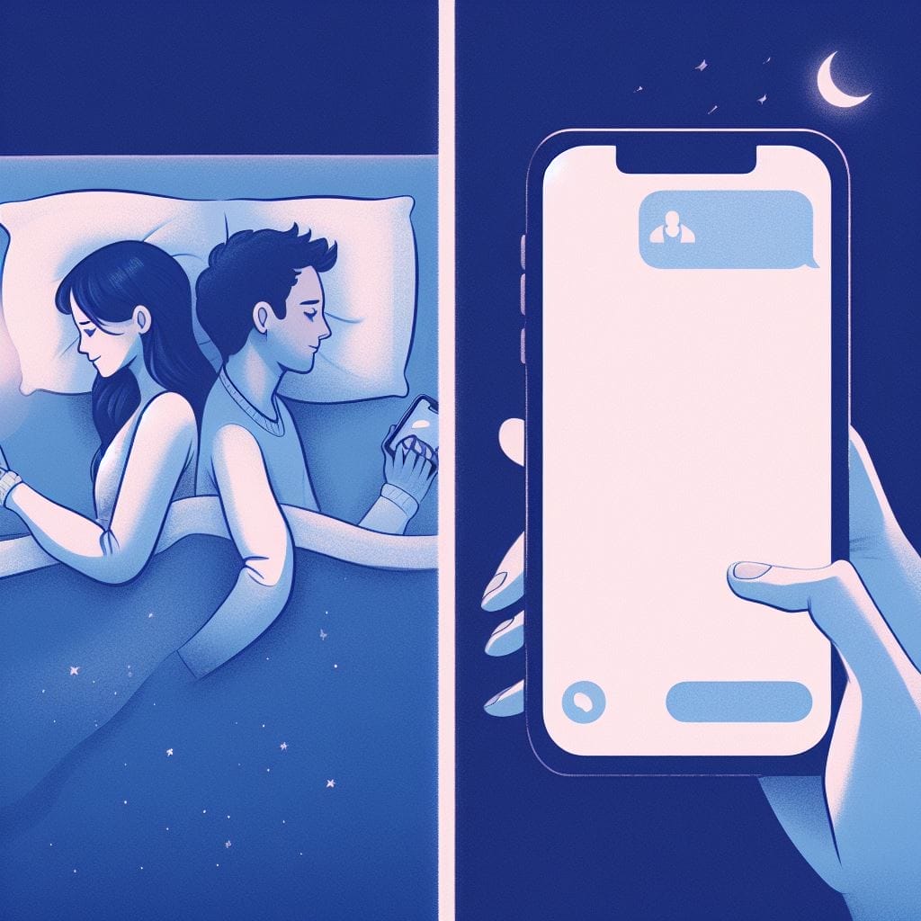 As the narrative unfolds, the contrast intensifies - an image of a phone screen displaying an empty chat. The silence in this visual representation poignantly echoes the unspoken question: What does it mean when your girlfriend stops saying goodnight? This split-image encapsulates the poignant shift in communication dynamics, narrating a story of emotional evolution.