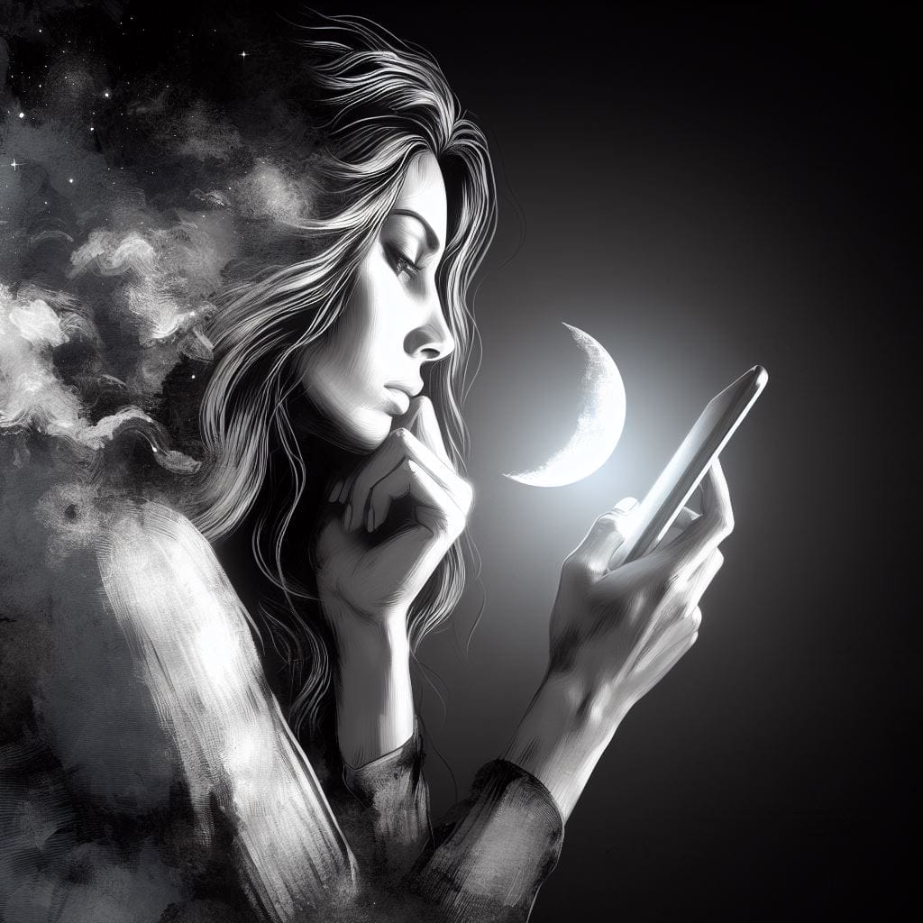 An artistically portrayed moment captures a woman in contemplation, holding her phone, torn between the decision to send a goodnight text. The emotional significance of this scene unfolds, depicting the internal struggle and unspoken questions surrounding the act. The main keyword, 'what does it mean when your girlfriend stops saying goodnight,' is intricately woven into this artistic portrayal, inviting viewers to resonate with the nuanced emotions of the narrative.