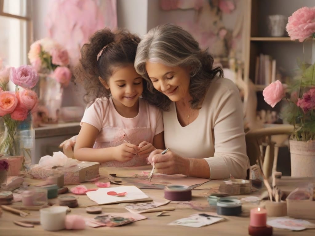 Crafting Memories Together - Happy Mother's Day to Aunt Who Is Like a Mom. A creative session capturing the artistry of our bond, turning this day into an artistic celebration of love.