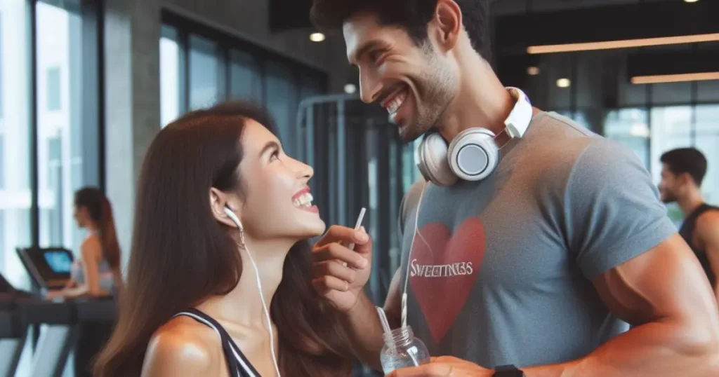 Capture the health-conscious side of the relationship as the 30-year-old playfully calls his 25-year-old girlfriend 'sweetness' during their joint fitness routine.