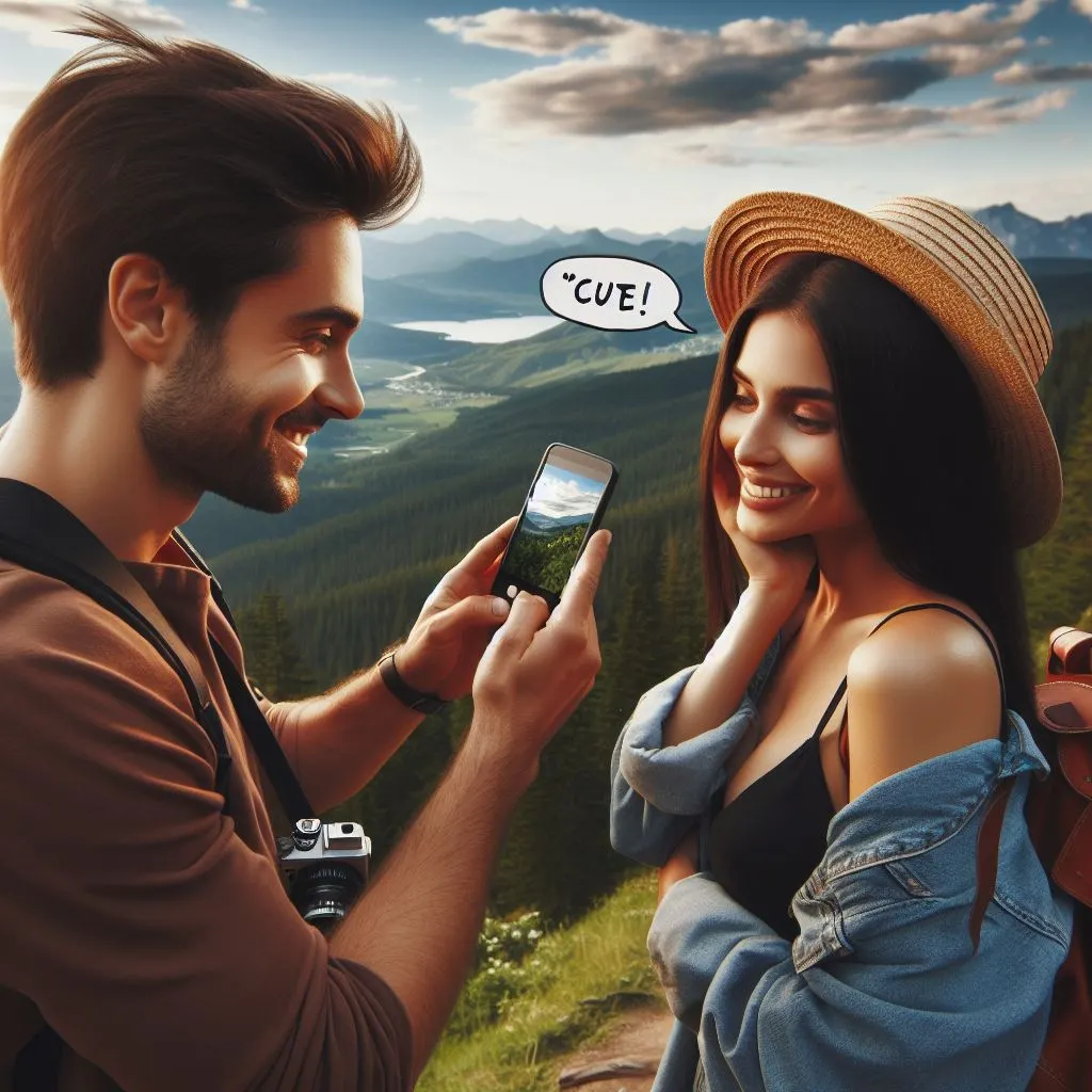 Capturing a scenic weekend escape, the guy texts the girl amidst nature's beauty, expressing how it pales in comparison to her, playfully labeling her 'cute'—unveiling the meaning behind what does it mean when a guy calls you cute over text.