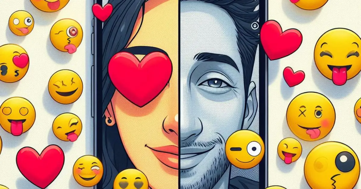 A series of playful emojis exchanged between you and the guy who replays your Snapchat. Hearts, winks, and smiley faces fill the screen, indicating flirtatious banter unfolding in the digital realm. What does it mean when a guy replays your Snapchat?