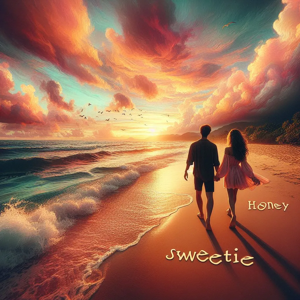 A couple walks hand in hand alongside a sandy shore, with the sunset painting the sky in colorings of orange and crimson. The boyfriend lovingly refers to his accomplice as "Sweetie," prompting his mind on "what does it suggest when a guy calls you honey and sweetie?