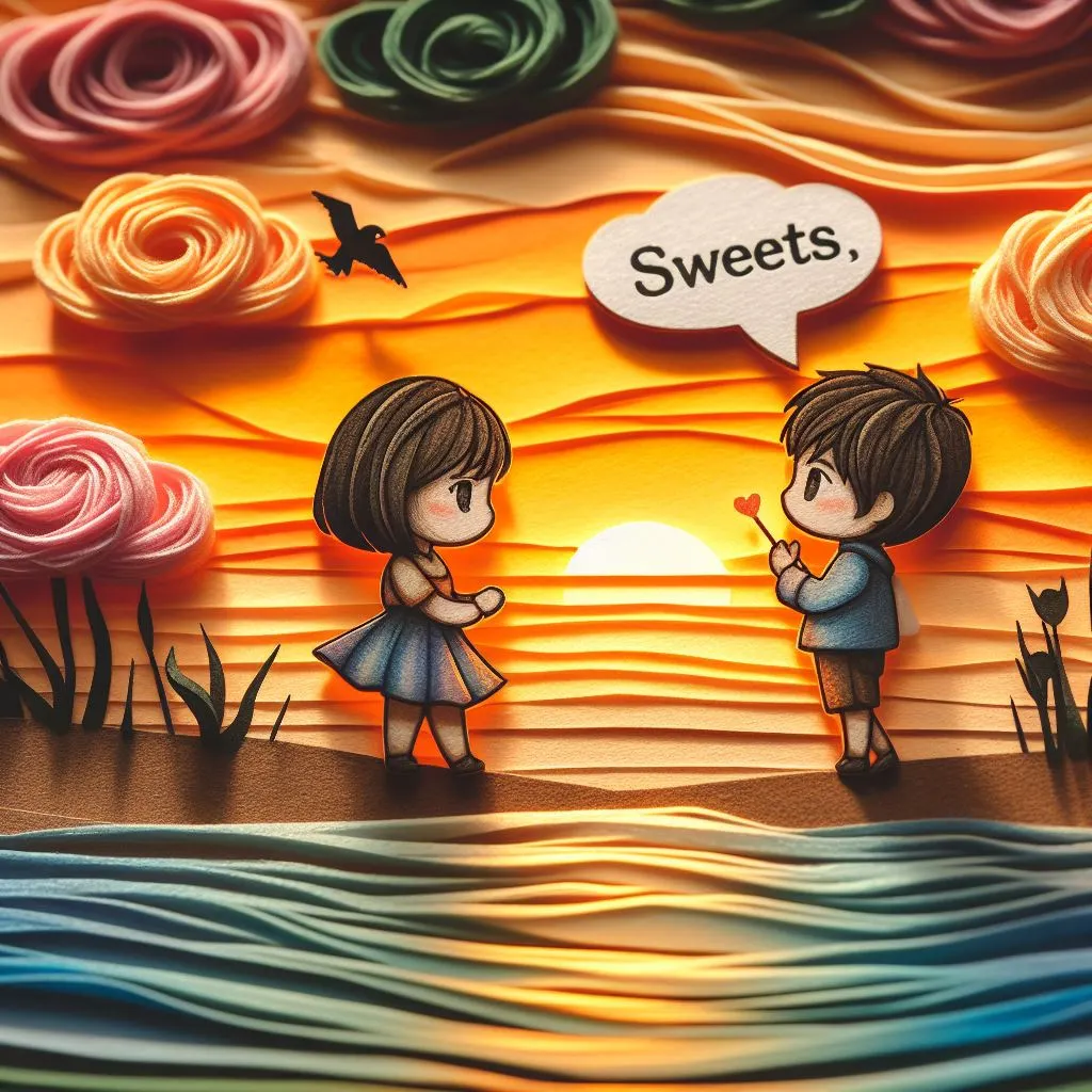 Bathed in sunset's glow, the boy affectionately refers to the girl as 'sweets,' leaving us to ponder the meaning behind 'what does it mean when a guy calls you sweets.